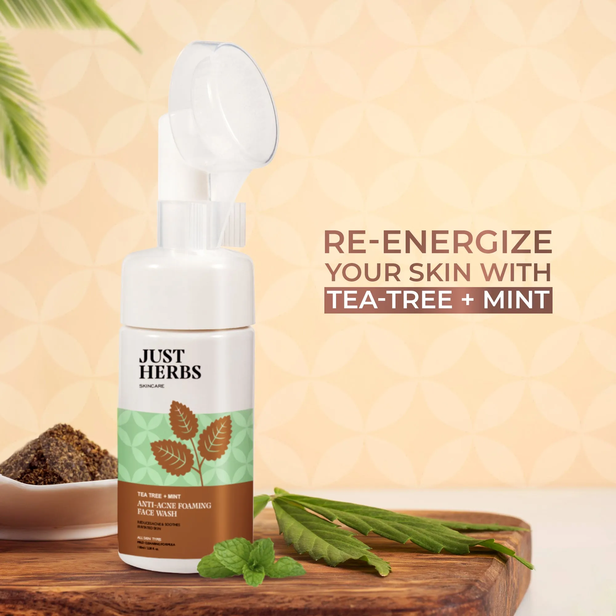 Anti Acne Foaming Face Wash with Tea Tree & Mint