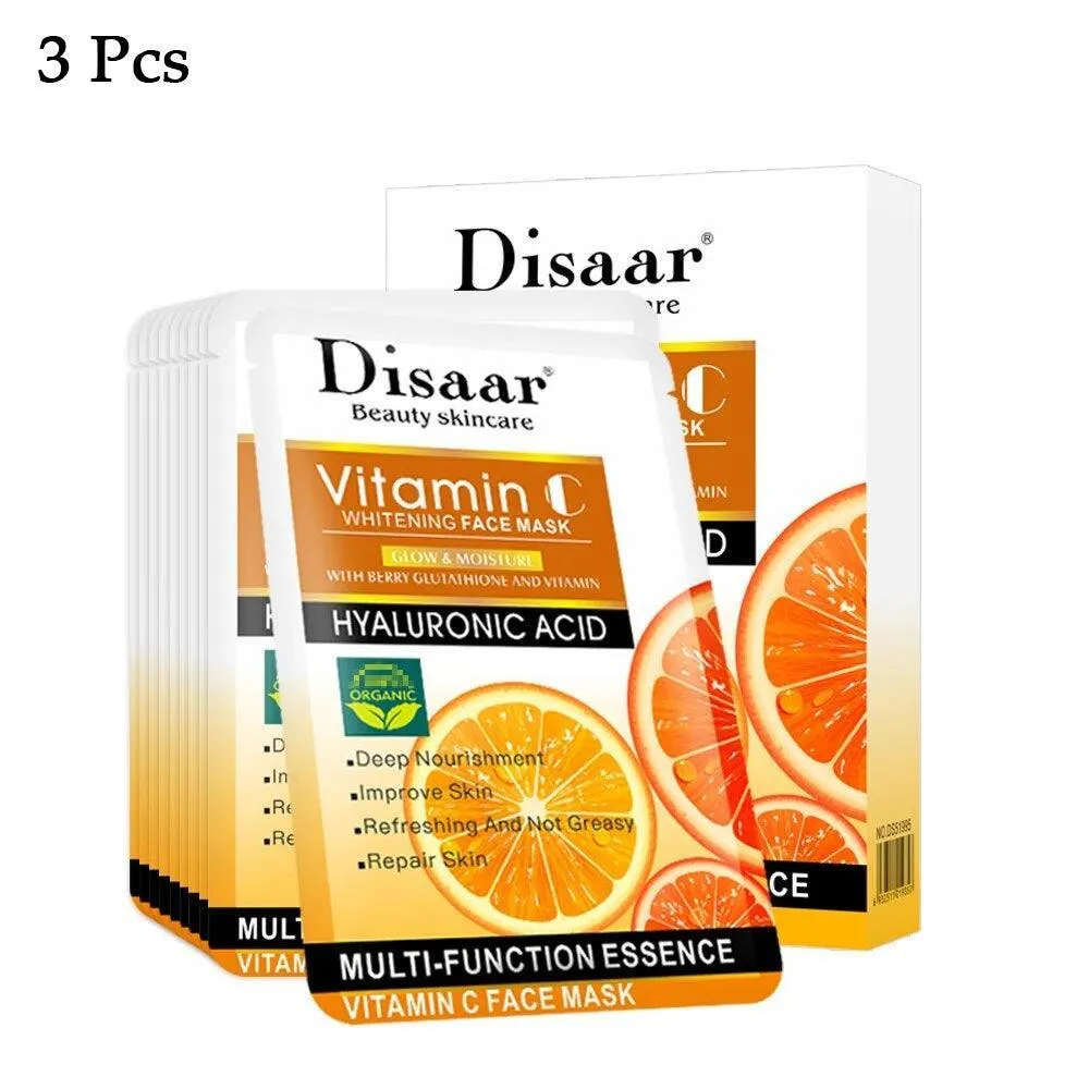 Disaar Multi Function Essence Vitamin C Whitening Face Mask - 3 Pcs