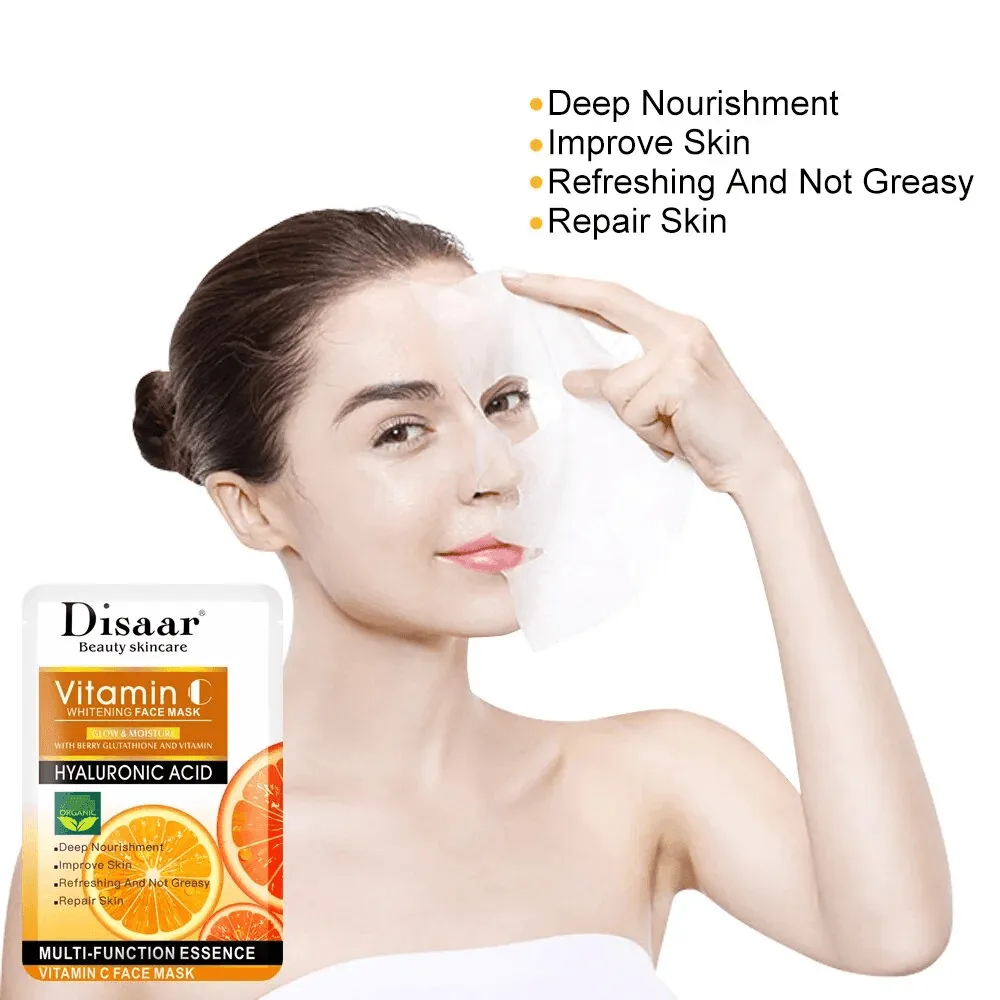 Disaar Multi Function Essence Vitamin C Whitening Face Mask - 3 Pcs