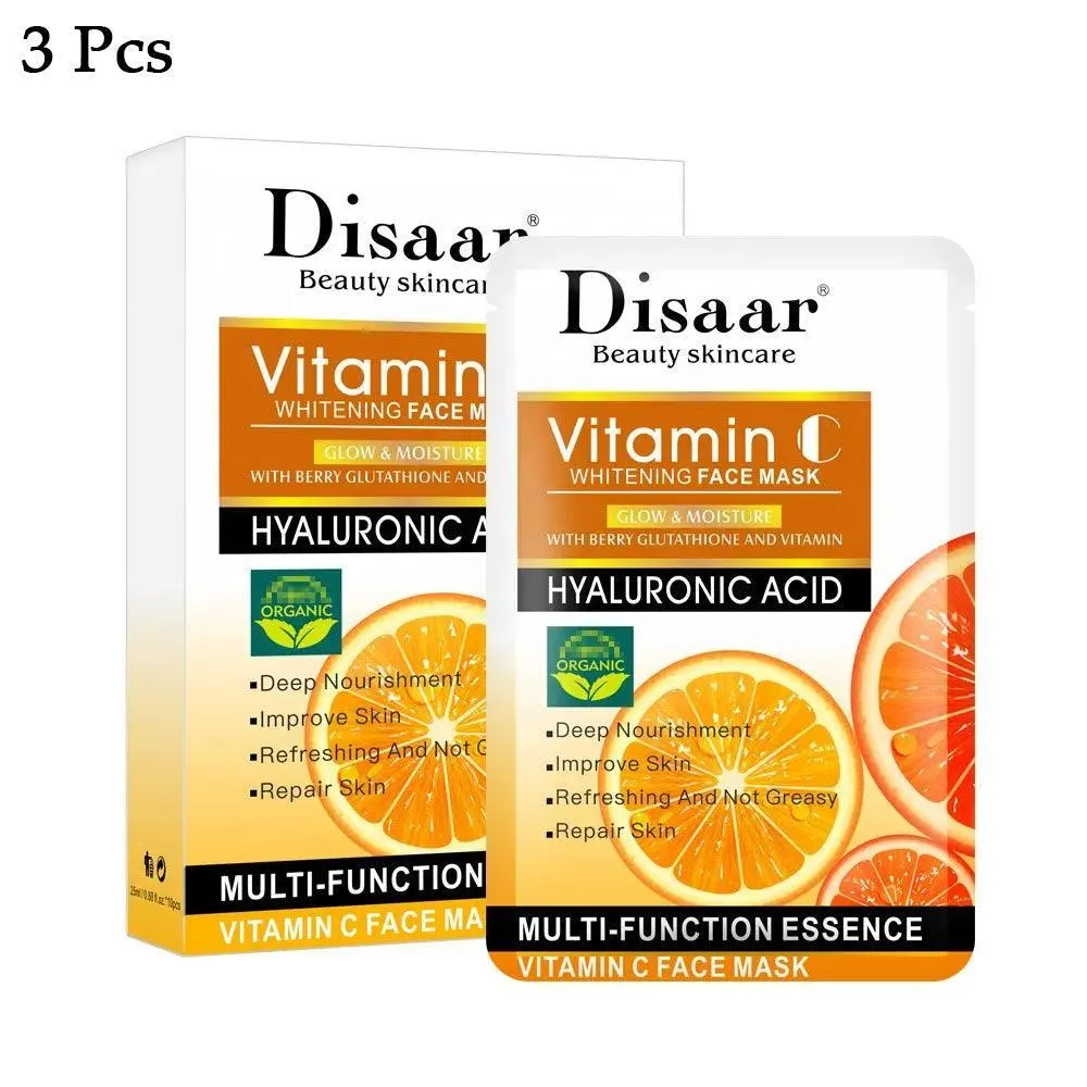 Disaar Multi Function Essence Vitamin C Whitening Face Mask - 3 Pcs