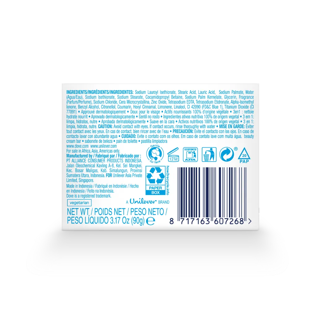 Dove Beauty Bar Soap Gentle Exfoliating 90g