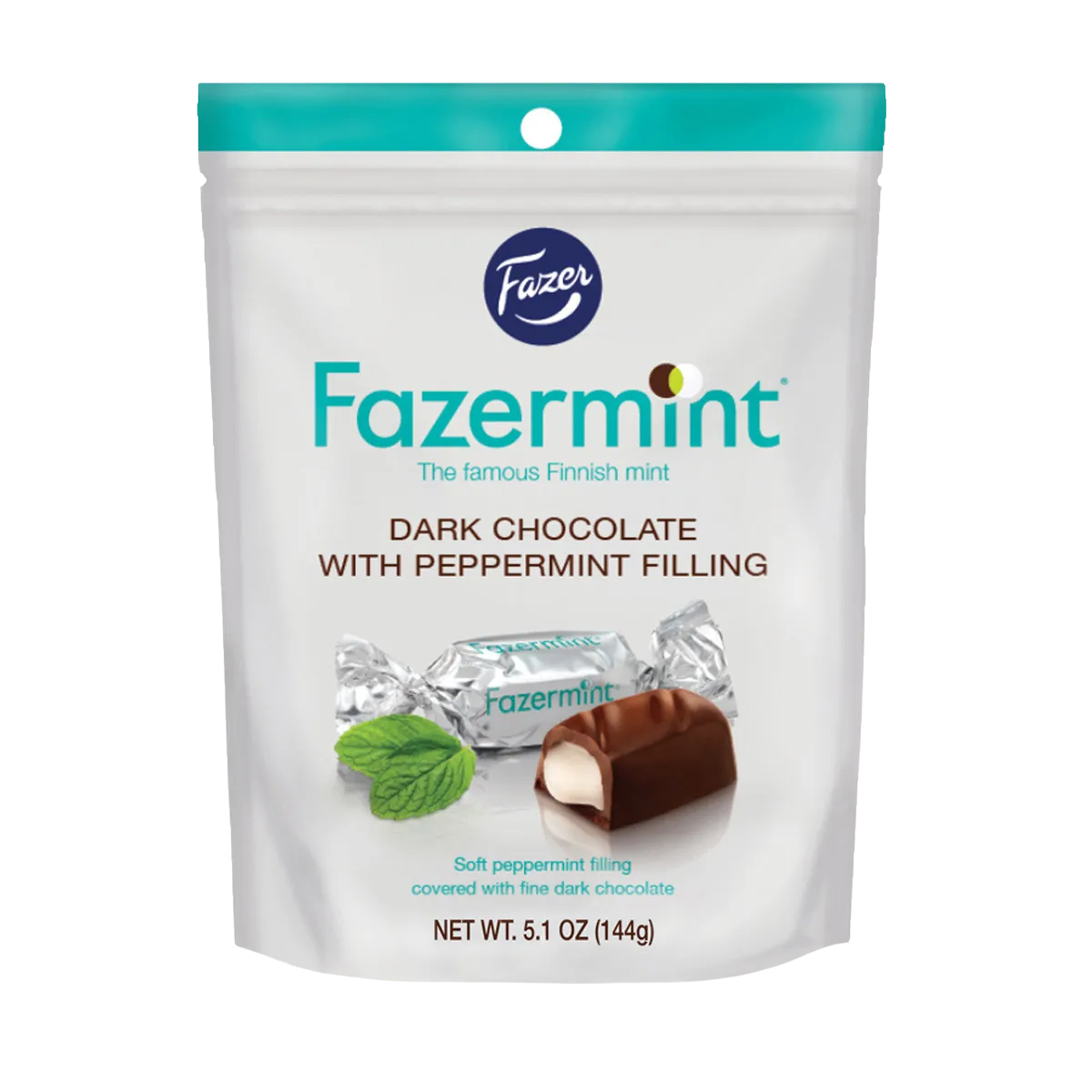 Fazermint Dark Chocolate Peppermint Creams Bag (144g)