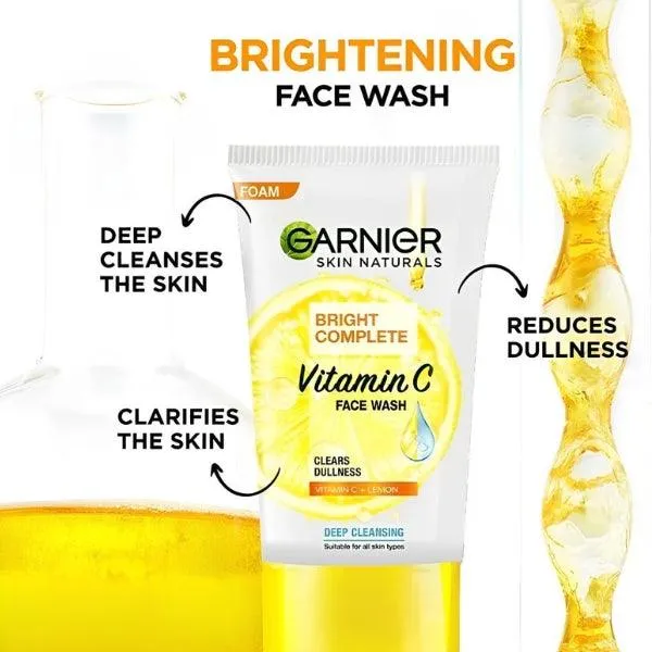 Garnier Skin Naturals Bright Complete Vitamin C Face Wash 100ml