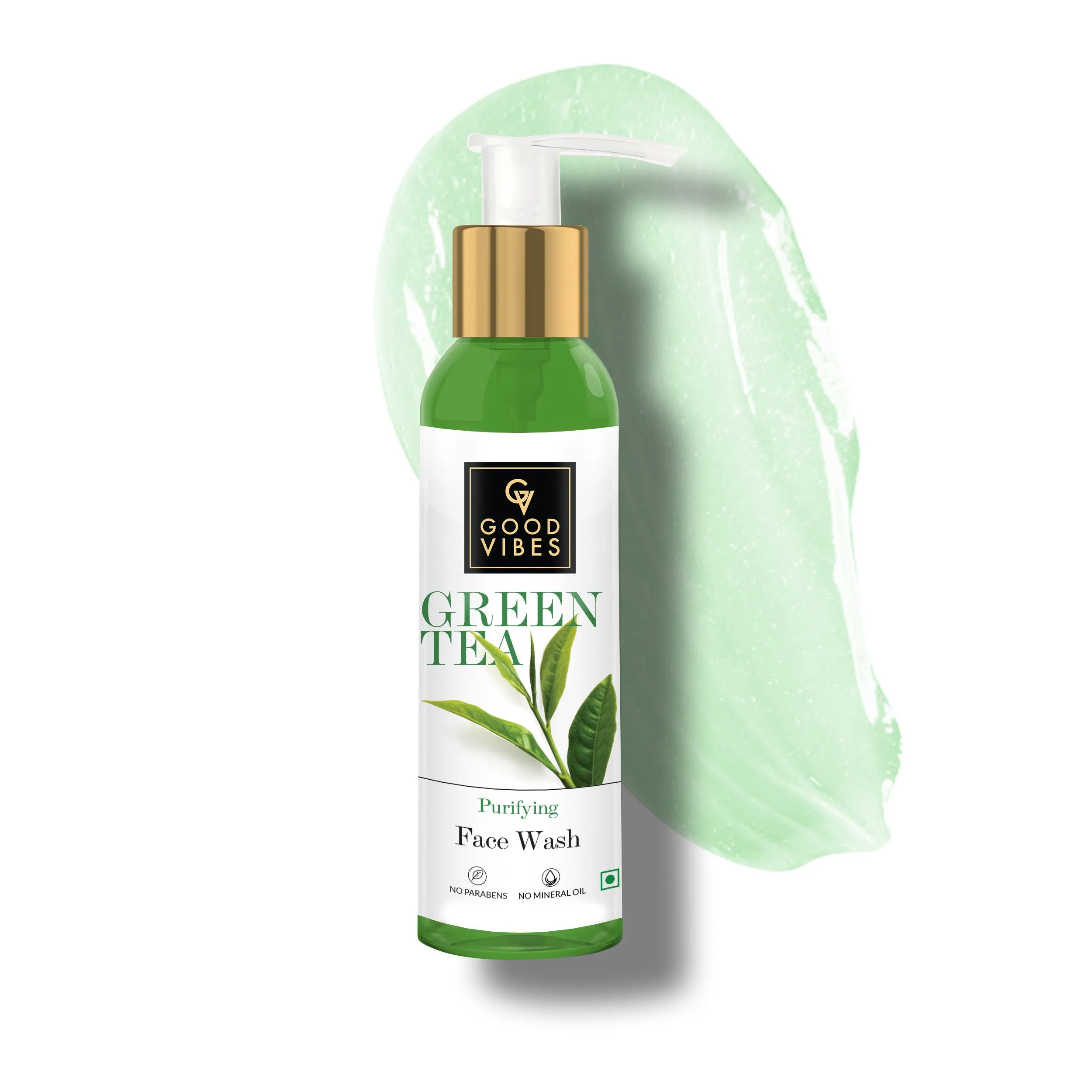 Good Vibes Green Tea Face Wash | Purifying, Acne Control, Deep Cleansing | Eliminates Pimples, Suitable For All Skin Types | 120 ml