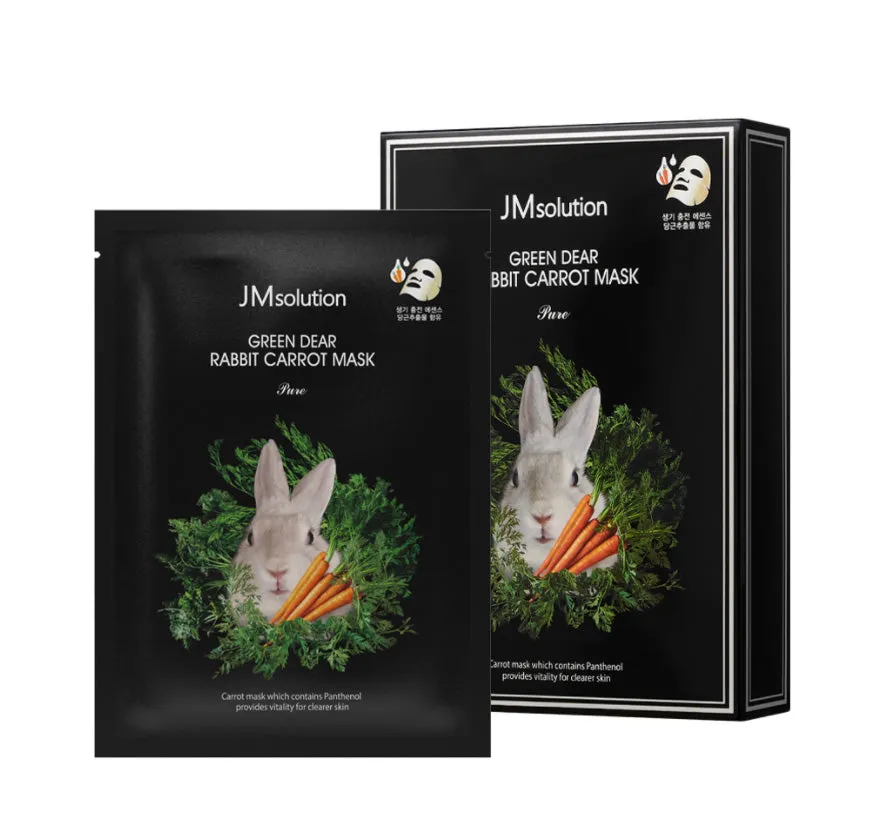 JM Solution Greed Dear Rabbit Carrot Mask Pure Skincare Moisture Brightening