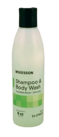 Mckesson Shampoo and Body Wash 8 oz Squeeze Bottle Cucumber Melon Case of 48