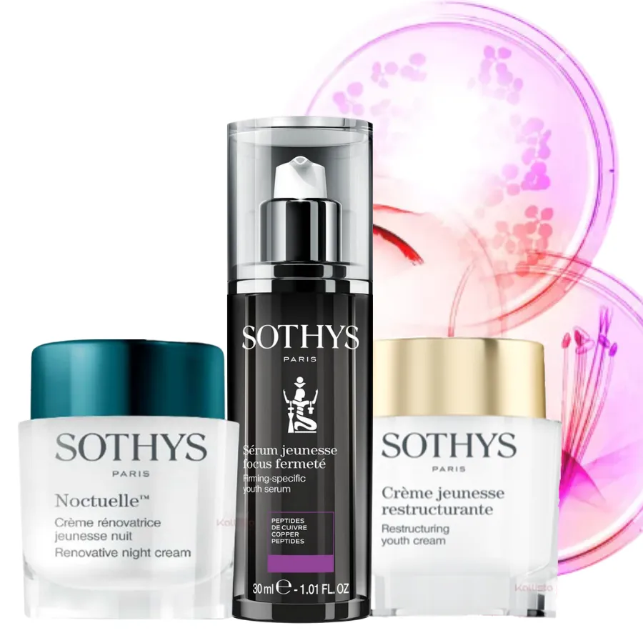 Pack - Trio Anti-relâchement Sothys - Crème restructurante, Sérum focus fermeté et Noctuelle