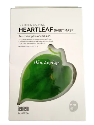 Ten Zero Solution Calming Heartleaf Sheet Mask