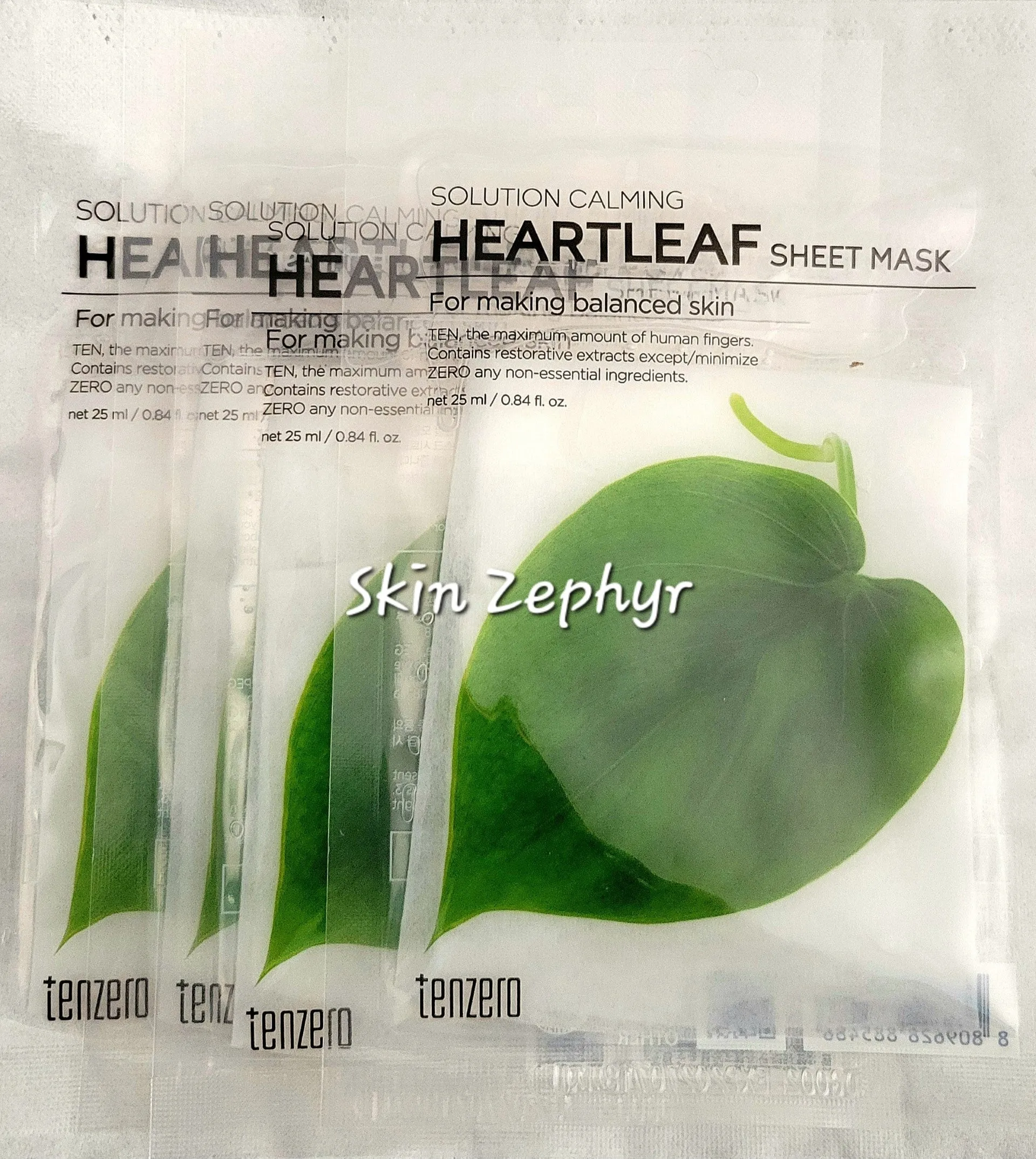 Ten Zero Solution Calming Heartleaf Sheet Mask